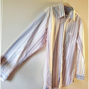The Territory Ahead Button Up Shirt Mens Size MT Striped Long Sleeve Tall Size
